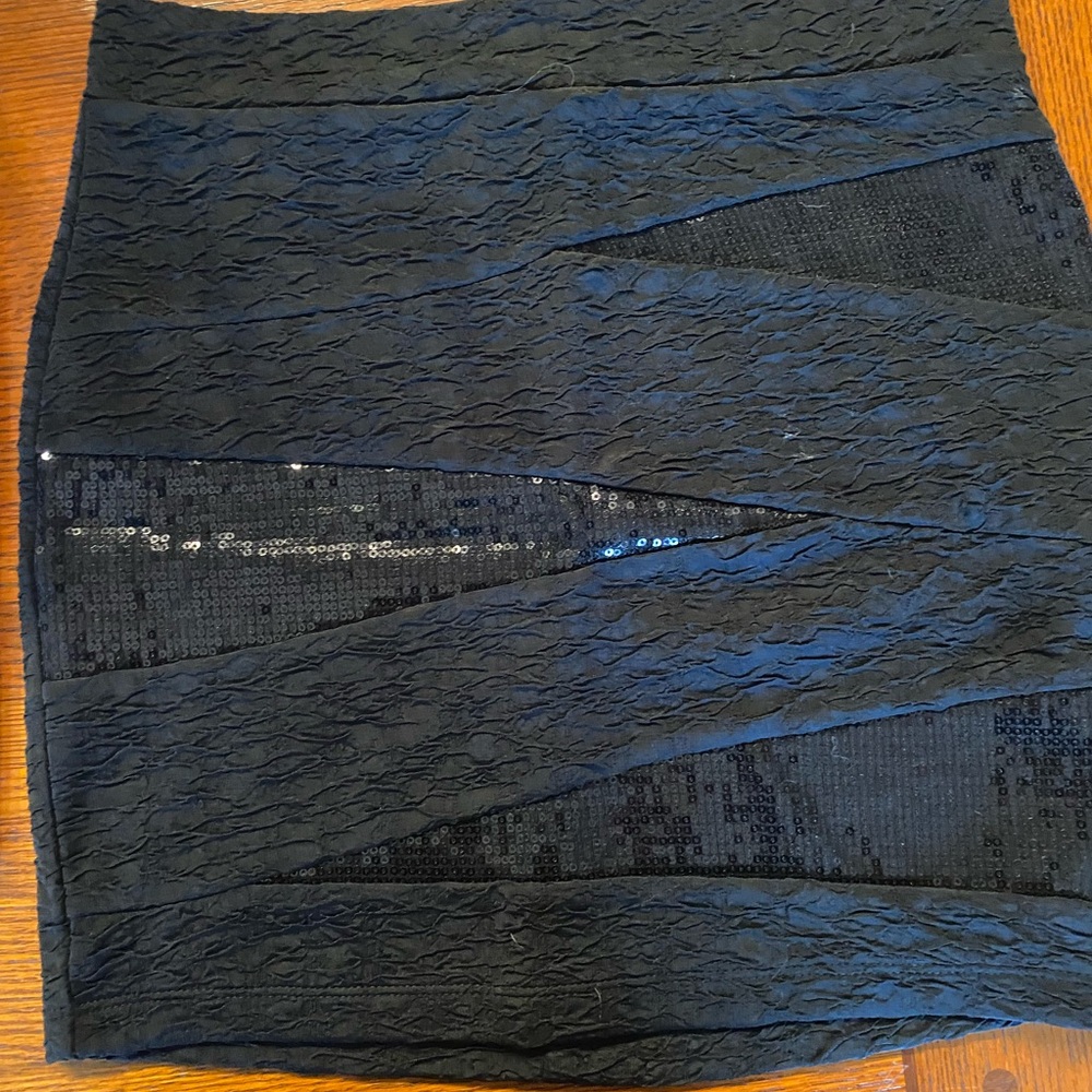 Forever 21 Black Textured Mini Skirt